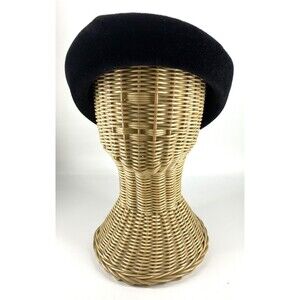 Vintage Black Bowler Women’s Hat Rolled Brim - Flamand - Made In Italy